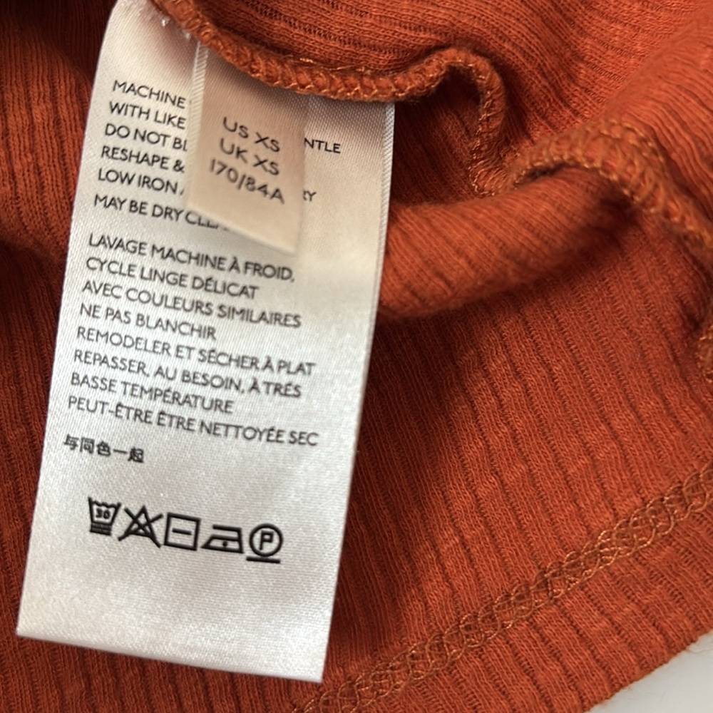 We The Free Rust Colored Ribbed Muscle Tank Top - Picture 3 of 8
